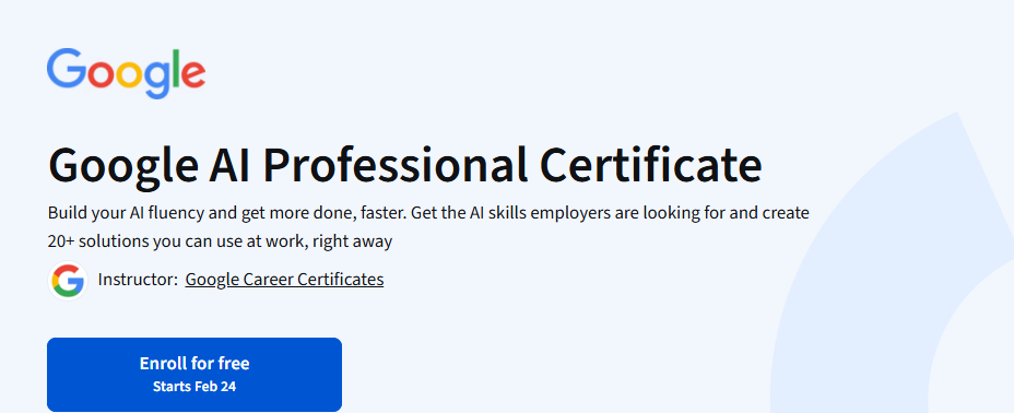 Google Career Certificates