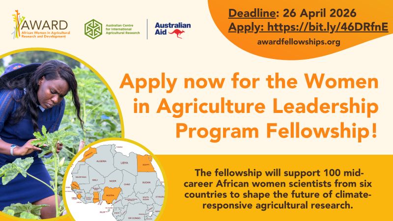 Career African Women Scientists: Apply for the 2026 Women in Agriculture Leadership Program for African Scientists