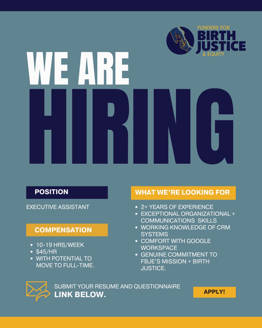 Birth Justice and Equity Initiatives: Role Offers a Competitive Rate of $45 per hour