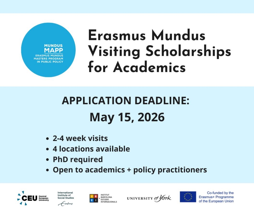 Erasmus Mundus Master’s Program in Public Policy (Mundus MAPP)