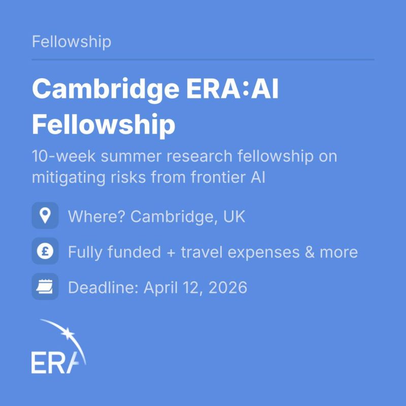 AI Research Fellowship – Apply By 12 April 2026