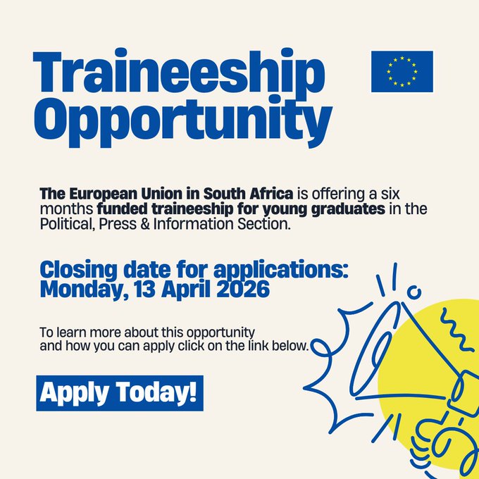EU Delegation to South Africa. Apply By 13 April 2026
