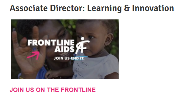 Paying Associate Director Role in South Africa: Frontline AIDS Offers Up to ZAR 1.85M Annual Salary (2026)