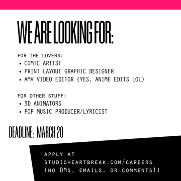 Studio Heartbreak – Apply Before 20 March 2026