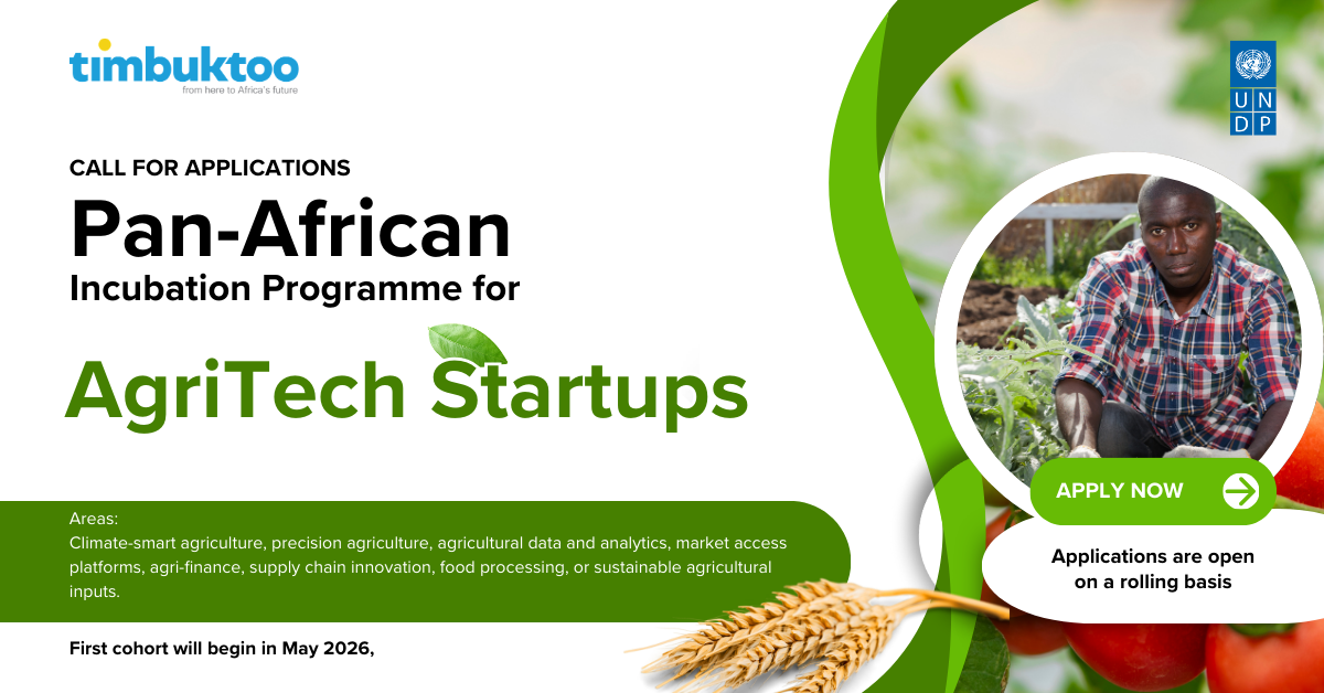 African AgriTech Incubation Programme – Apply 27 April 2026