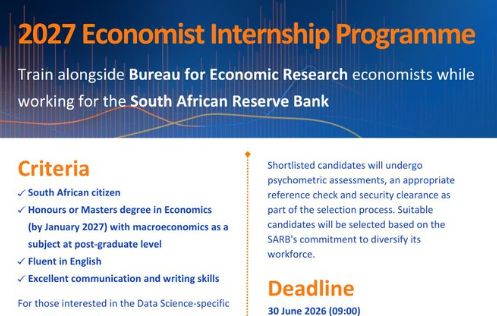 BER &amp; South African Reserve Bank Training Opportunity