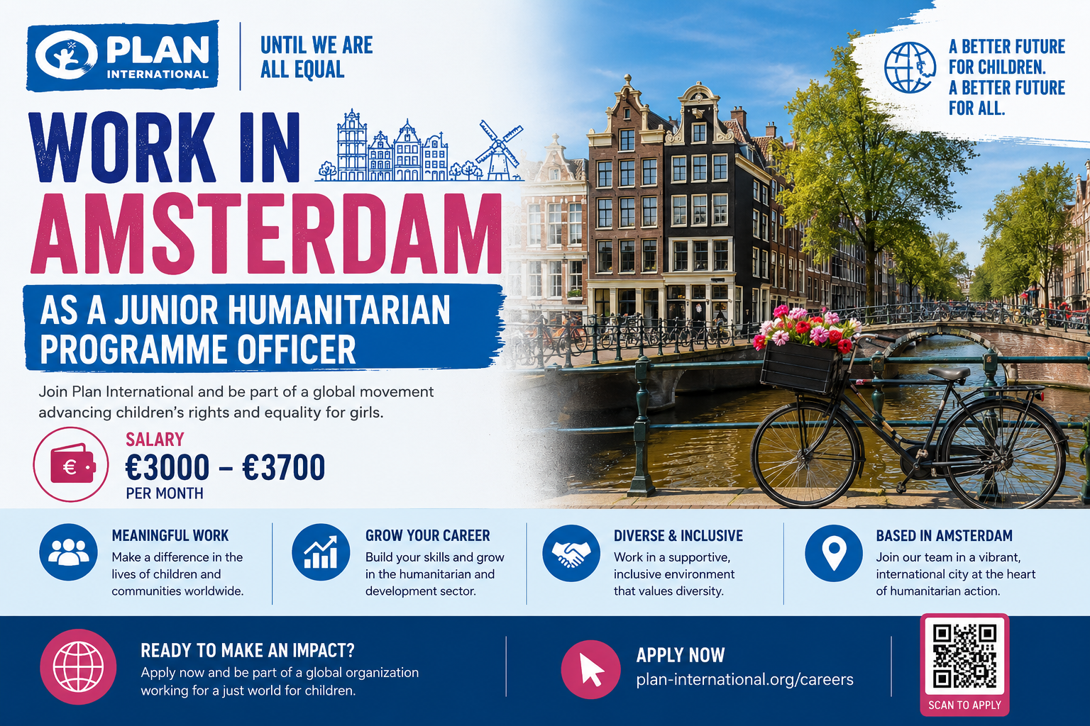 Plan International: Salary €3000 – €3700 Per Month