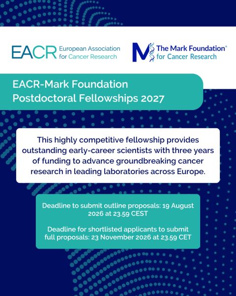 Mark Foundation Postdoctoral Fellowships 2027 Open Applications for Early-Career Cancer Researchers