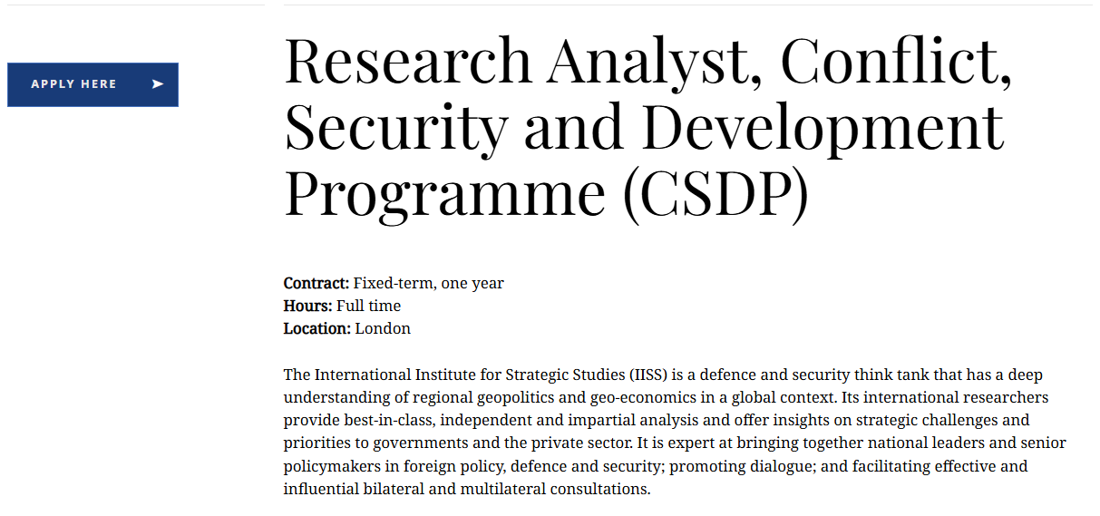 International Institute for Strategic Studies (IISS)