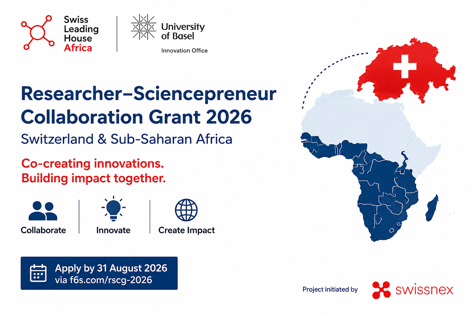 Sciencepreneur Collaboration Grant 2026 for Switzerland and Sub-Saharan Africa
