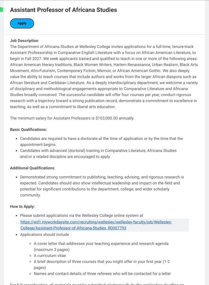 Track Assistant Professor Position Available for Fall 2027 Academic Year company logo