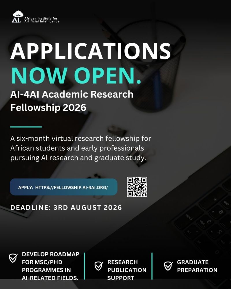 4AI Academic Research Fellowship 2026: Opportunity for Aspiring African AI Researchers company logo