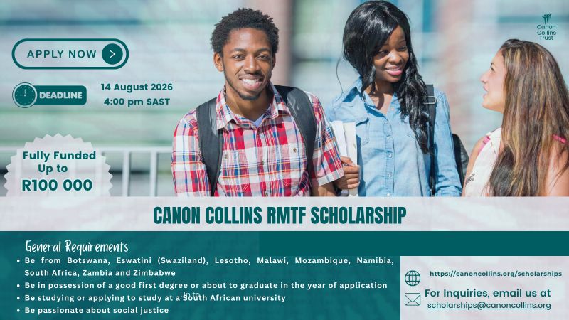 Ros Moger and Terry Furlong (RMTF) Postgraduate Scholarship 2027 for Southern African Students: Fully Funded, Apply Now company logo