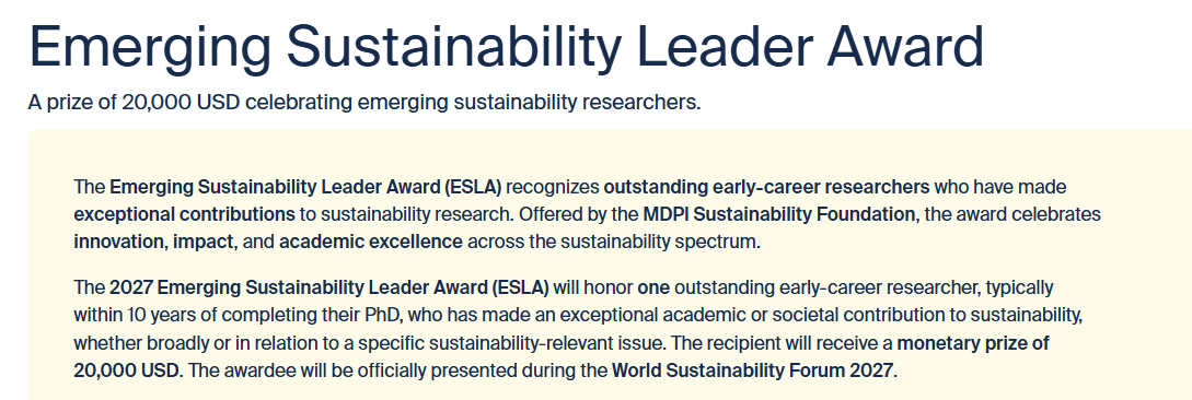MDPI Sustainability Foundation