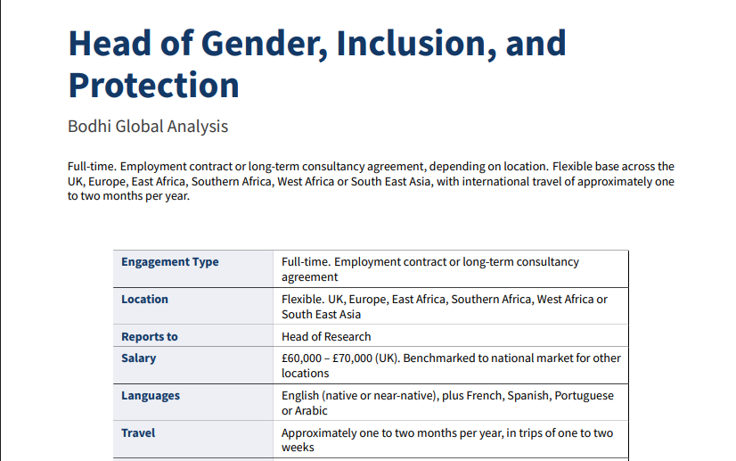 Salary Up to £70,000: Be based flexibly in the UK, Europe, East Africa, Southern Africa, West Africa or South East Asia company logo