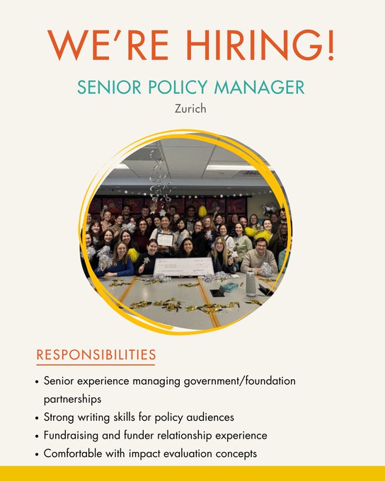 PAL Europe Recruiting Senior Policy Manager in Zurich, Switzerland – Apply by August 16, 2026 company logo