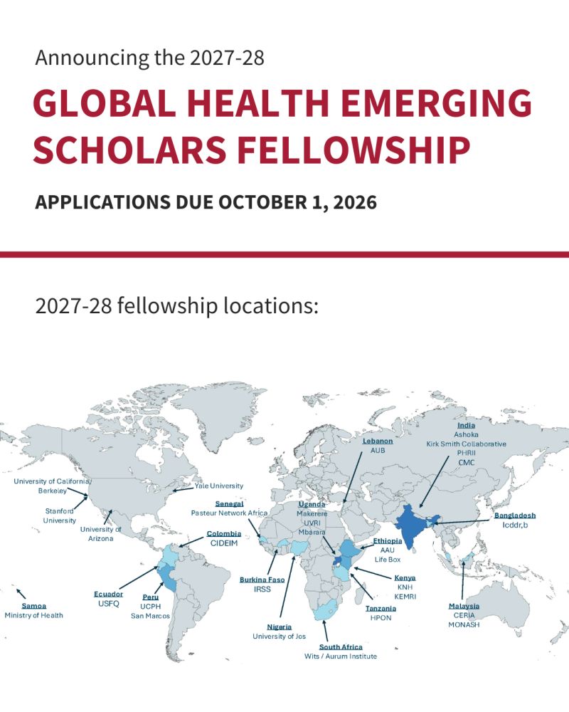 2027: NIH-Supported Global Health Research Training Opportunity