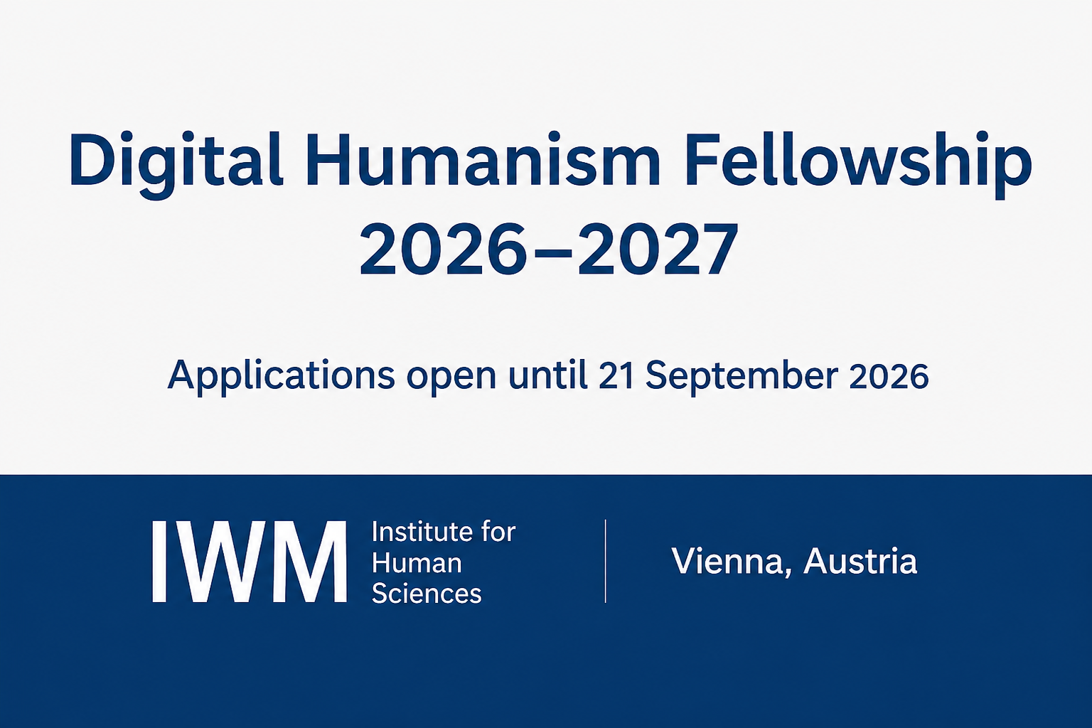 2027 Opens Applications for Fully Funded Research Fellowship in Vienna company logo